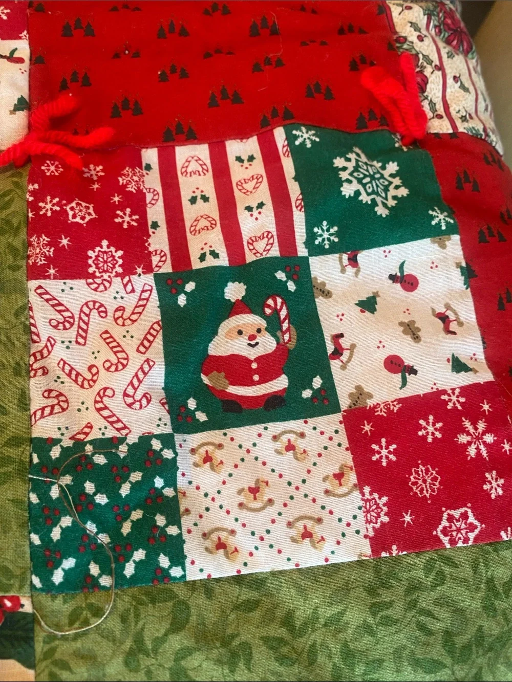 Homemade Christmas Quilt 51x56